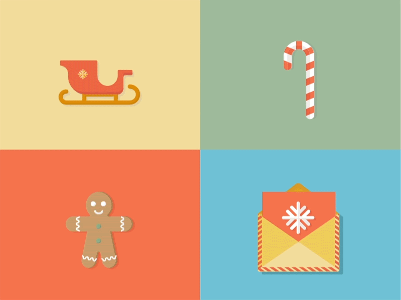 Advent Calendar advent animated animation calendar christmas flat gif gingerbread icon illustration santa xmas