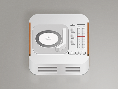 Braun Sk4 Icon app braun design design classics dieter rams icon ios photoshop player radio record player sk4