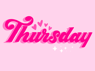 Thursday editorial handlettering illustration lettering letters logotype type typography word mark