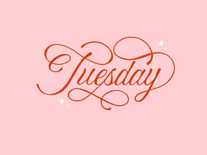 Tuesday Flourishes abstract illustration typography letters lettering handlettering