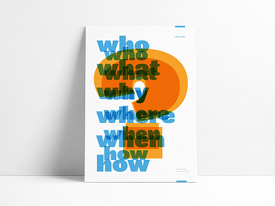 Who What Where When How agile poster typeography