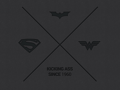 'Kicking Ass Since 1960' batman hipster justice league superman wallpaper wonderwoman