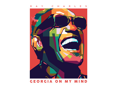 Ray Charles artwork blues colorful illustration jazz music musician popart ray charles vector wpap