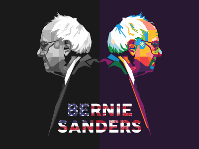 Bernie Sanders american artwork colorful illustration political campaign politician politics popart usa vote wpap