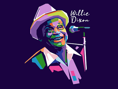 Willie Dixon artwork celebrities colorful famous illustration music musician people popart wpap