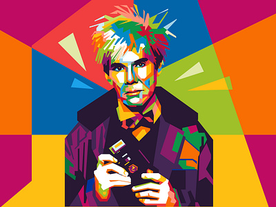 Andy Warhol in WPAP style american andy warhol art artist artwork artworked artworks color design illustration popart potraits vector wpap
