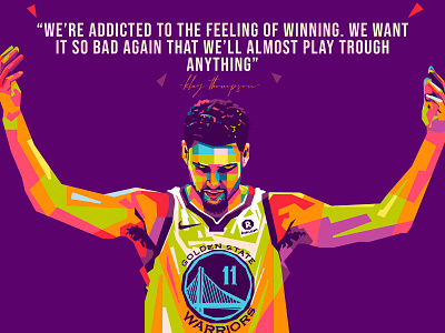 Klay Thompson art artwork basketball design illustration popart sports wpap