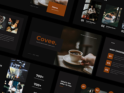 Coffee Shop Presentation Template cafe café coffe coffee google slides powerpoint presentation template template design