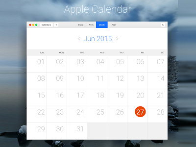 Apple Calendar - Concept calendar