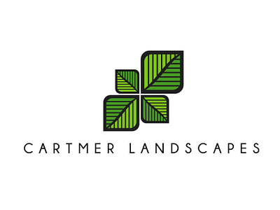 Cartmer Landscapes Logo Design brand branding design flat fresh green icon illustration landscaping logo logo design minimal modern vector