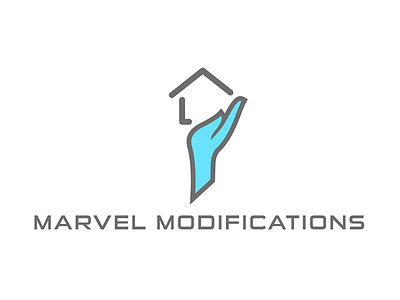 Marvel Modifications Logo Design 2d brand brand and identity branding building icon construction logo design flat home house icon icon illustration illustrator logo logo design renovation vector