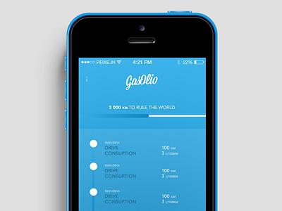 Detail of the prototype from GasOil app app oil ui