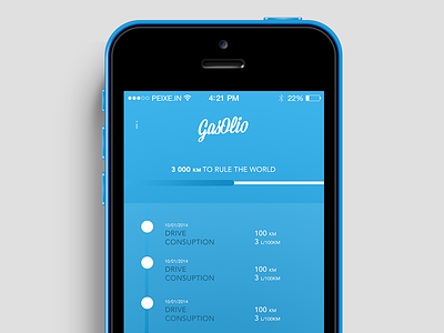 Detail of the prototype from GasOil app