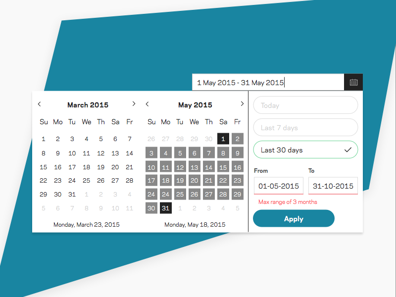 Calendar Input by Tiago Rodrigues on Dribbble