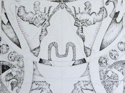 Thanatos (detail) drawing postjam thanatos