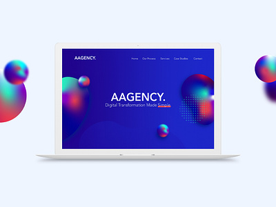AAgency branding design illustration ui ux web website