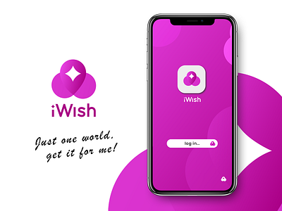 iWish - Rejected Logo Concept - Contest Entry app flat icon illustrator logo minimal ui ux web website