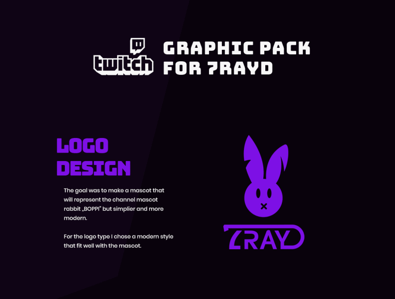 7rayD // Twitch Graphic Pack animation branding design icon illustration illustrator logo minimal ui ux