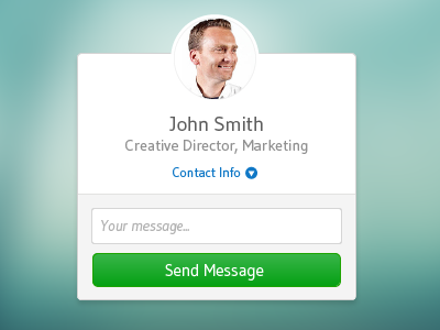 Quick Message Tooltip V2 card details flat message pop up profile title tooltip