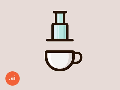 Freshly Pressed animation app coffee cup gif icon press