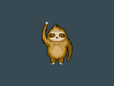 Sloth character design funny game gaming ios pixel pixel art sloth