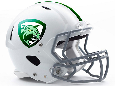 American Football Team Logo bobcat emblem football green helmet logo mascot path rage sport