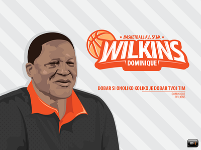 Dominique Wilkins basketball character design famous illustration mondo.rs nba sport wilkins