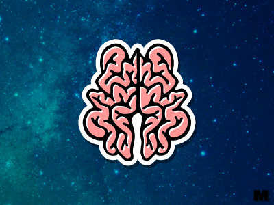 Mozak / Brain brain health imagine logo mark mind mozak mro2 nut rose sticker walnut
