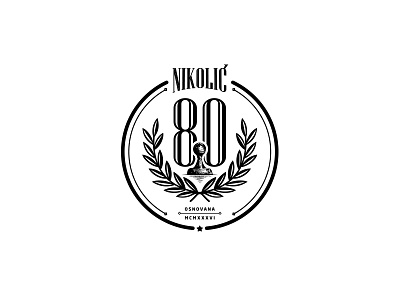 Nigraf - Nikolic Pecatoreznica anniversary eighty engraver logo nigraf nikolic old rubber serbia shop stamp