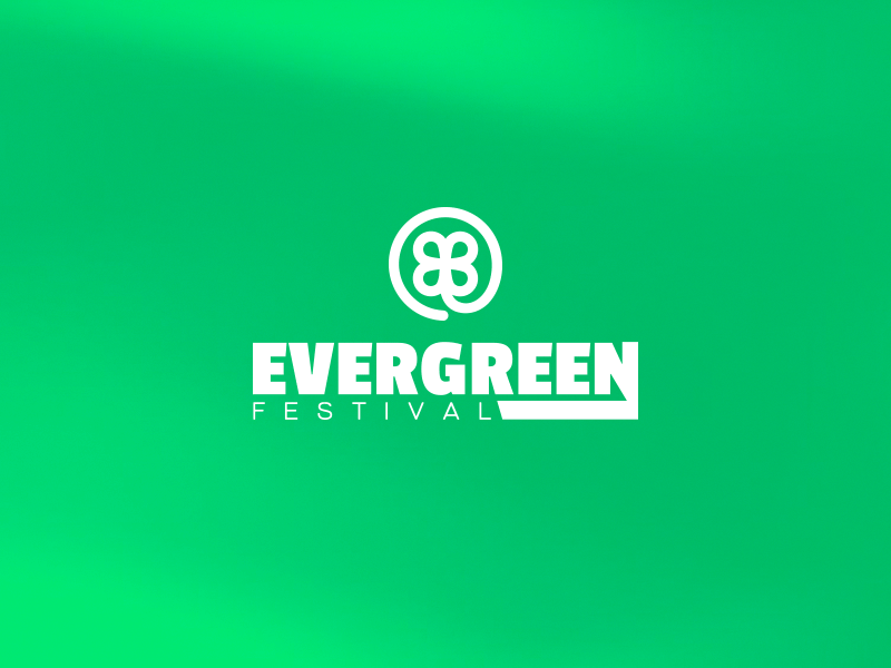 Evergreen Festival clover design evergreen festival fun green logo music prijedor