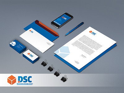 DSC - Document Storage Center blue branding center company design document dsc identity orange storage visual