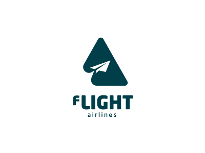 F Light air airline airplane flight light limitless line logo paper sign sky