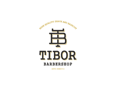 TB Barbershop barber barbershop beard hair haircut high logo quality shave shop tb tibor
