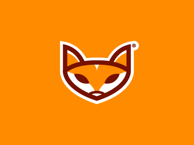 Fox animal clever fox lisica logo orange original sign sticker vector