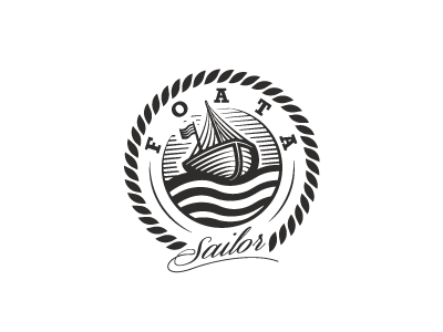 Foata sailor boat cruiser exclusive foata global line logo luxury river sailor sea wave
