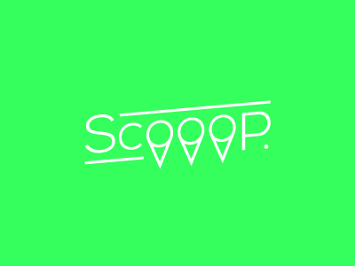 Scooop cream ice icecream logo modern nature scoop simple three