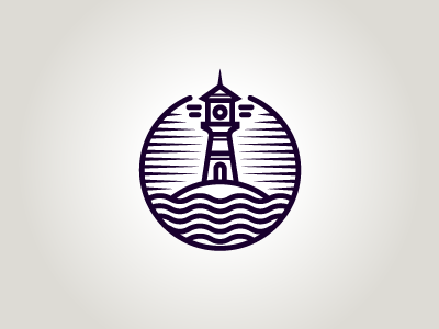 Lighthouse emblem house light lighthouse line logo mark minimal sea sign