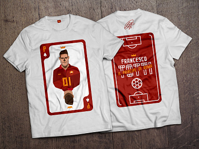 Francesco Totti card crown eternal eterno football illustration playing prince principe roma totti tshirt
