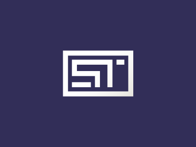 ST architect architectural construction firm line logo sale simple square typo unique