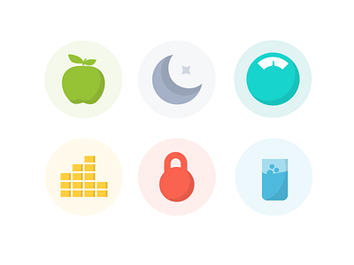 Health icons apple health icons moon nutrition scale sleep weight