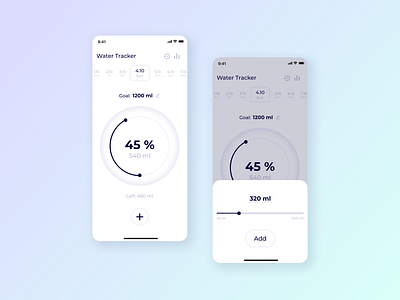 Water Tracker | Mobile App | First Screen