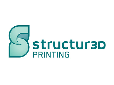 Structur3D Printing Logo 3d printing drops green logo monogram teal