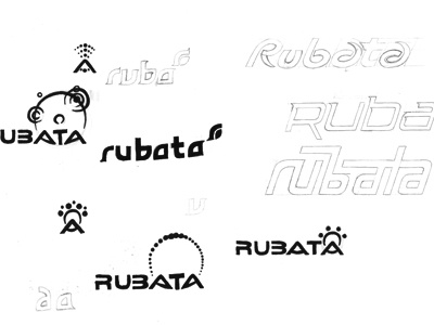 Rubata Sketches logo sketches type