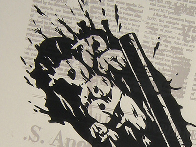 Fugazi Poster fist fugazi graphic design illustration newsprint poster repeater scream silkscreen