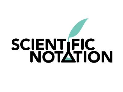 Scientific Notation WIP 2 black copywriter feather flask inkwell logo logo design medical pharmaceuticals science writing