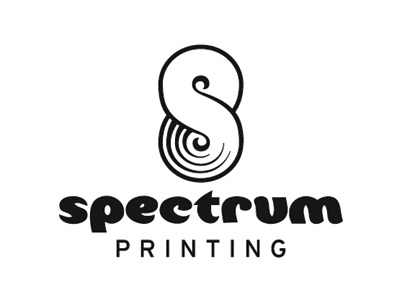 Spectrum WIP 2 black custom type digital printing infinity logo logo design mail automation print roller spectrum