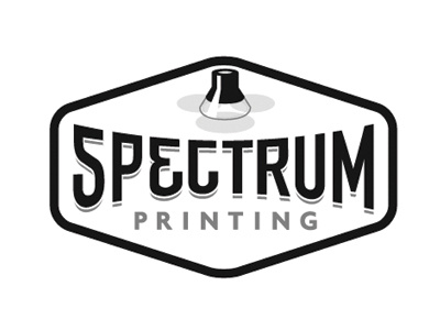 Spectrum WIP 3 black crest custom type digital printing halftone logo logo design loop mail automation open envelope printing spectrum