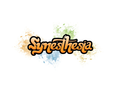Synesthesia book cover custom type logo logo design synesthesia typography