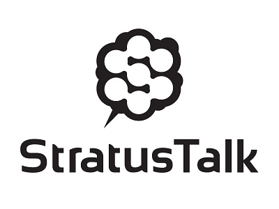 StratusTalk Logo 5 brain cloud hosted voip illustration logo logo mark logomark mark nucleus sketch stratustalk thumbnail