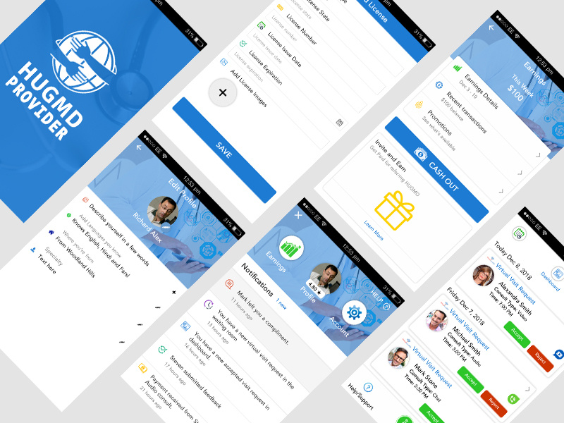Health Care App icon logo typography ui app design